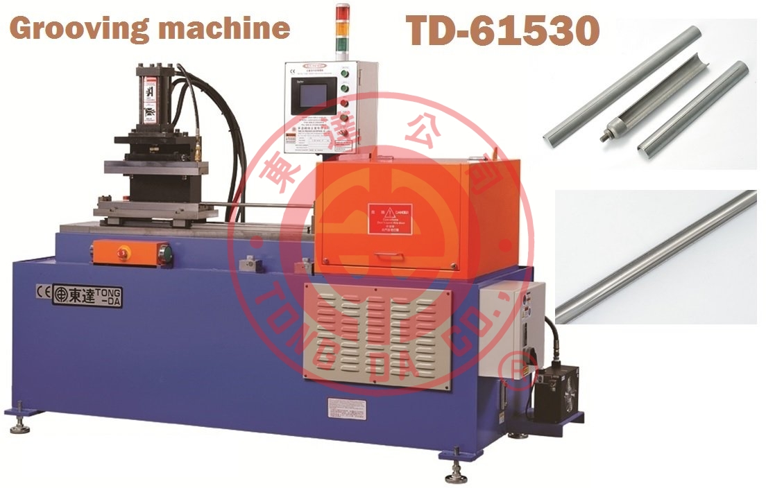 TD-61530 Gas spring cylinder tube inner roll horizontal grooving slotting dumping machine (Gas Spring)