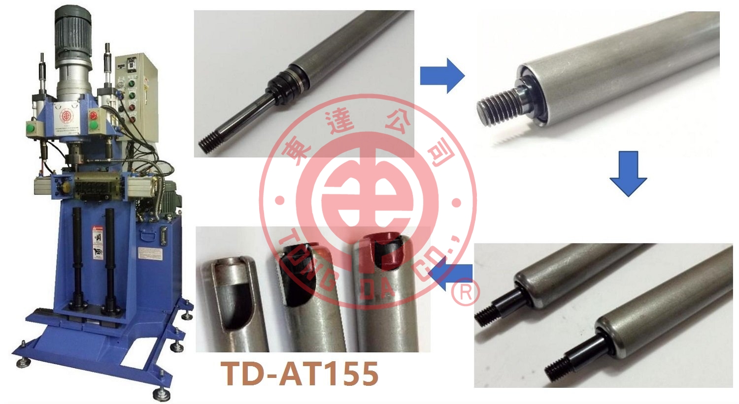 TD-AT155 PRESS GAS SPRING COMPONENTS AND CLOSING GAS SPRING TUBE MACHINE(FOR GAS SPRING)
