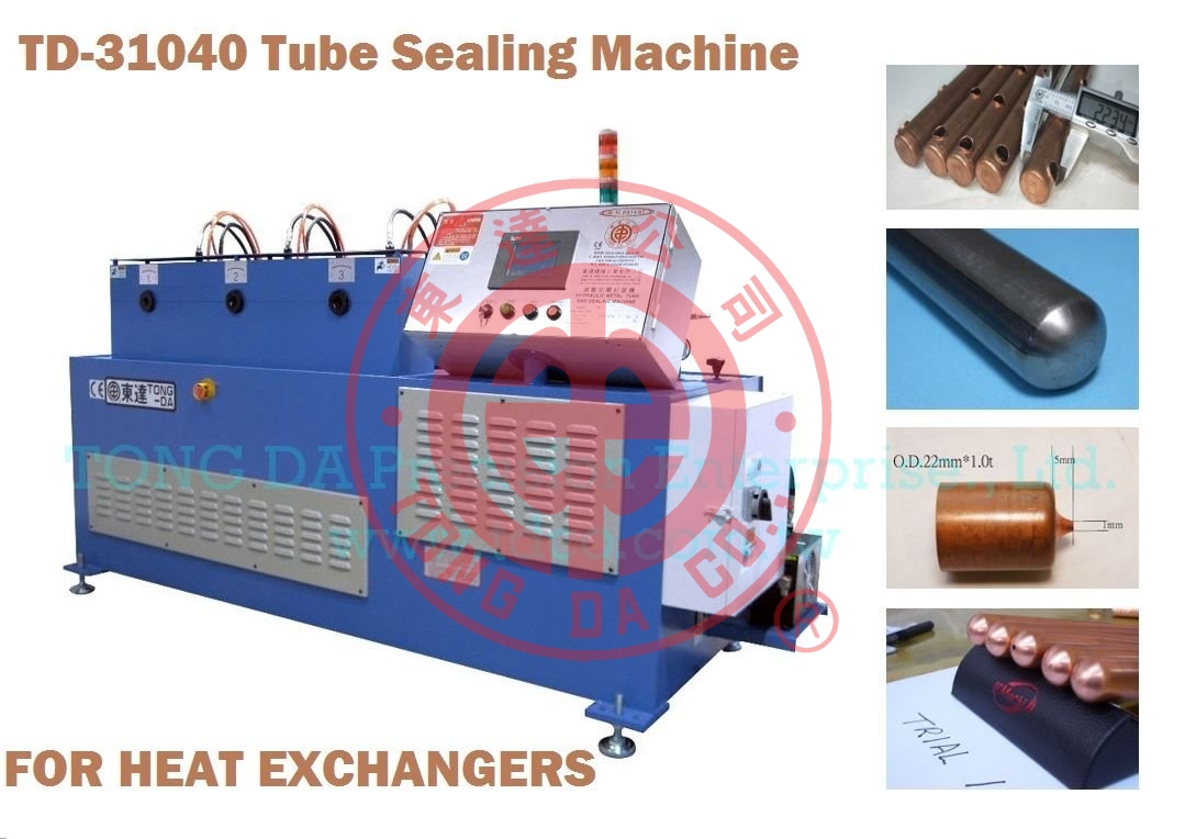 TD-31040--PATENT-END CLOSING MACHINE,tube roll closure machine, spinning machine-for Heat Exchangers